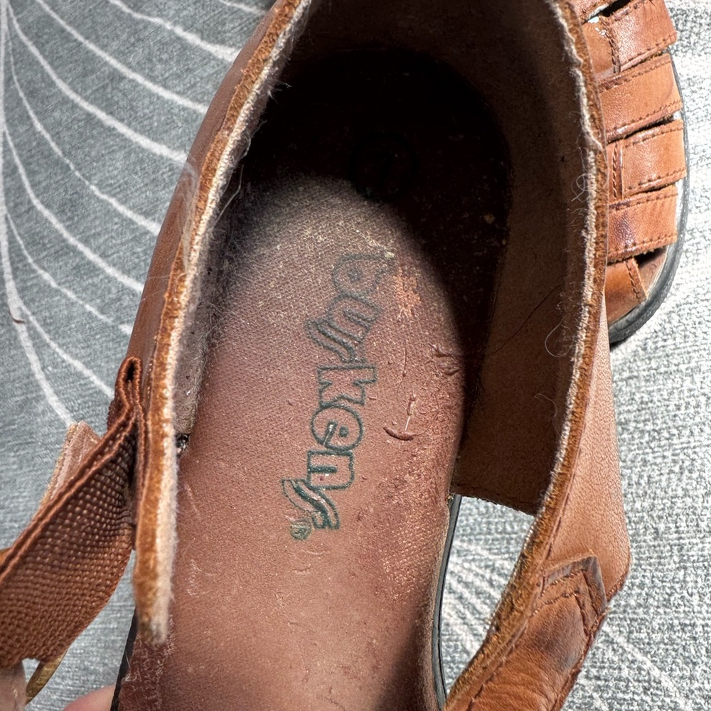 Brown Leather Woven Fisherman Sandals | Size 7 - Picture 2 of 3